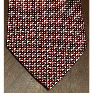 Lamberti Red Pink 100% Silk Men’s Neck Tie Made In Italy